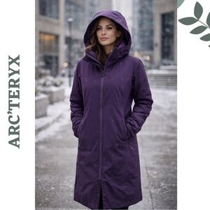 Arc’teryx Parka Women’s XL Windstopper Insulated Gortex Purple